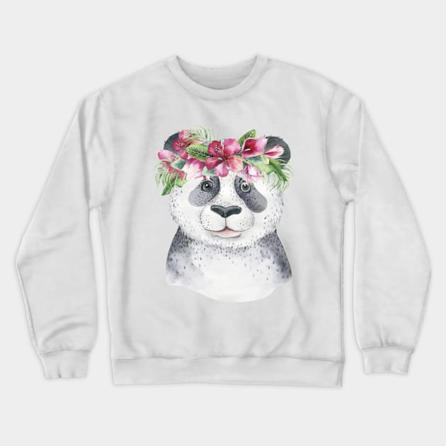 Cute Panda Crewneck Sweatshirt by NJORDUR